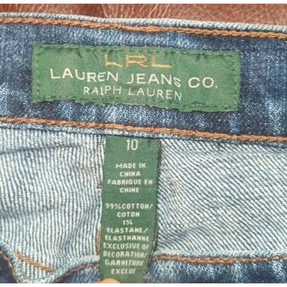 Lauren Ralph Lauren LRL Sz 10 Women's Straight Leg Boot Cut Stretch Denim Jeans